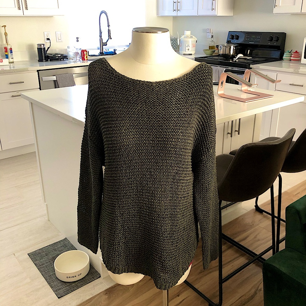 Zara Knit Olive Green Sweater